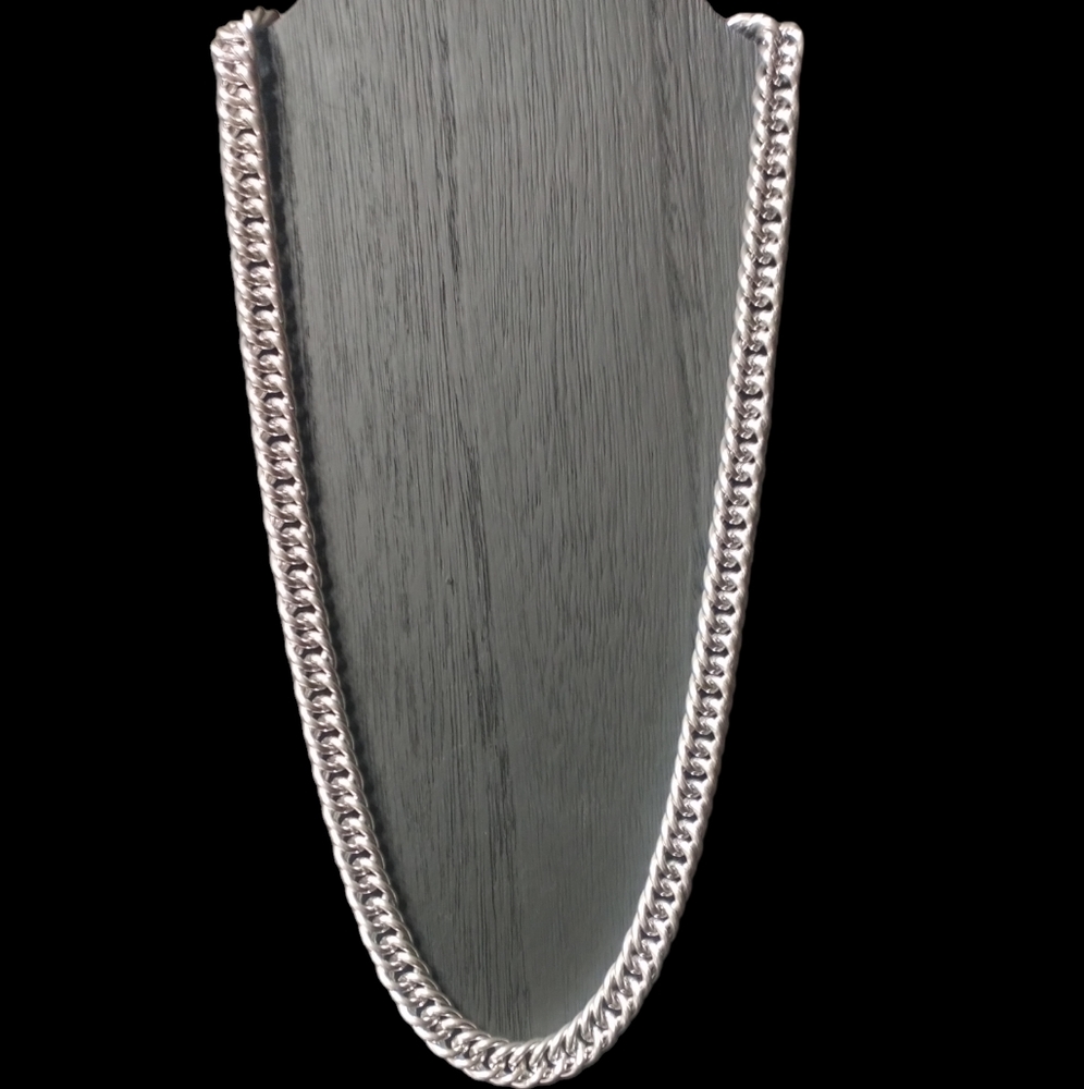 316L Stainless Steel Chain Silver Tone 23.62 10mm